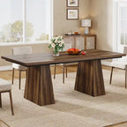 Mesa de jantar retangular de madeira engenheirada de 63 polegadas