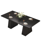 Mesa de jantar retangular de madeira engenheirada de 63 polegadas