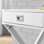 42-Inch Computer Desk with Drawers and Solid Wood Legs