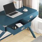 42-Inch Computer Desk with Drawers and Solid Wood Legs