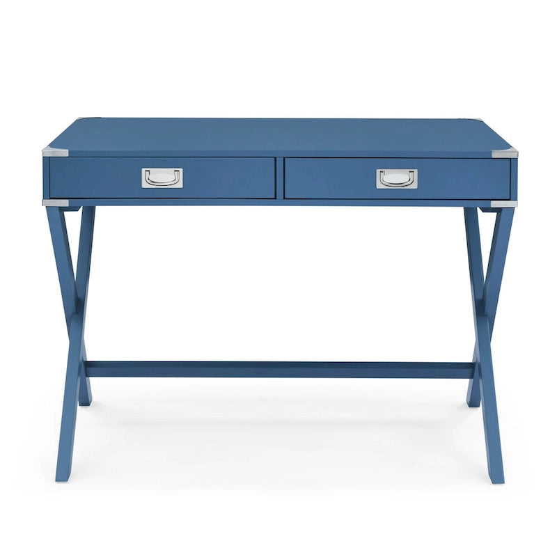 42-Inch Computer Desk with Drawers and Solid Wood Legs