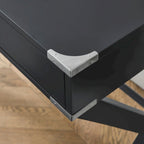 42-Inch Computer Desk with Drawers and Solid Wood Legs