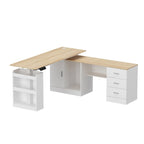 Höhenverstellbarer Homeoffice-Schreibtisch mit Stauraum