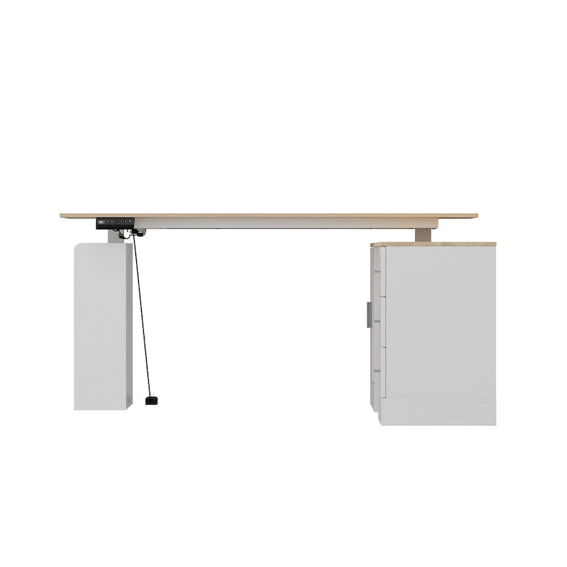 Höhenverstellbarer Homeoffice-Schreibtisch mit Stauraum