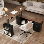 Höhenverstellbarer Homeoffice-Schreibtisch mit Stauraum