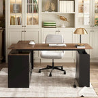 Höhenverstellbarer Homeoffice-Schreibtisch mit Stauraum