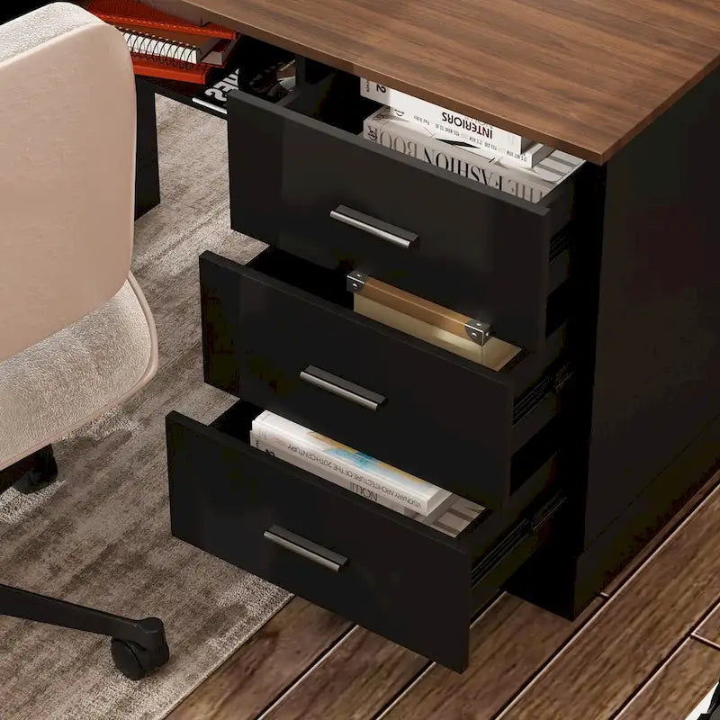 Höhenverstellbarer Homeoffice-Schreibtisch mit Stauraum