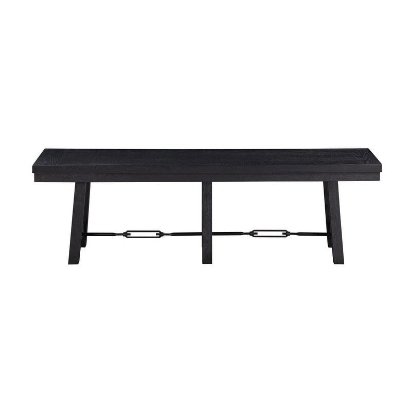 Black Trestle Dining Bench