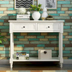 Console Table with Two Drawers and Lower Shelf