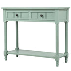 Console Table with Two Drawers and Lower Shelf