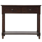 Console Table with Two Drawers and Lower Shelf