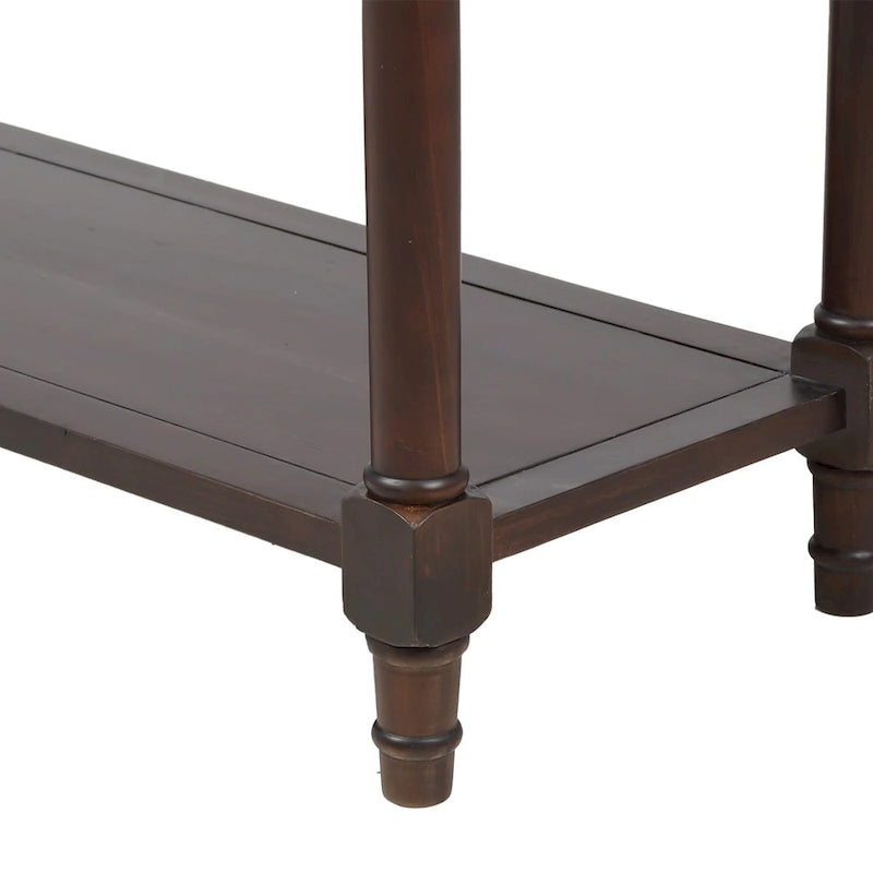 Console Table with Two Drawers and Lower Shelf