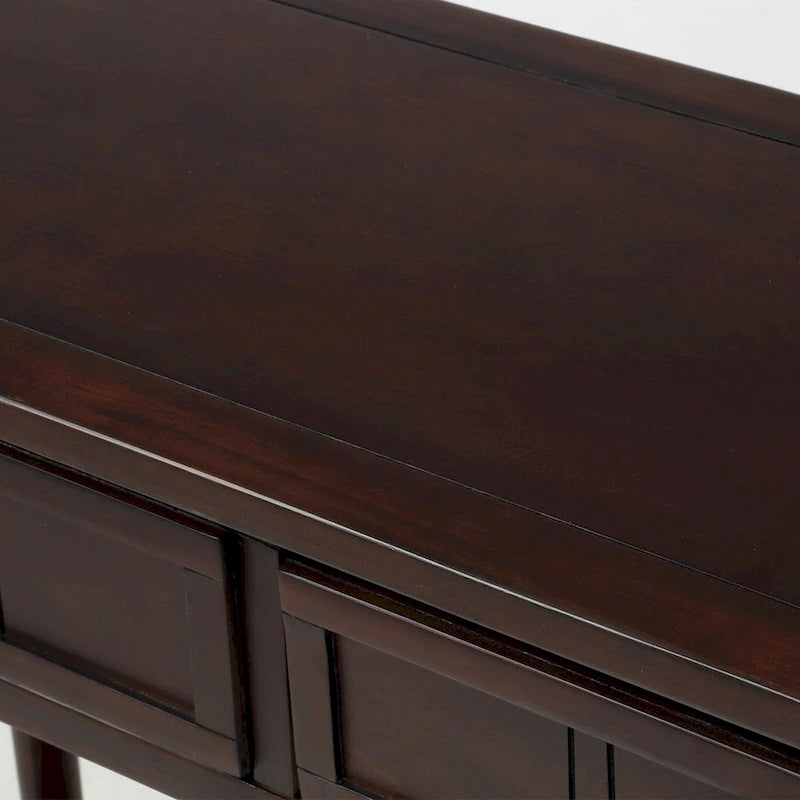 Console Table with Two Drawers and Lower Shelf