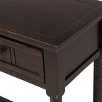 Console Table with Two Drawers and Lower Shelf