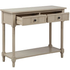 Console Table with Two Drawers and Lower Shelf