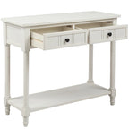 Console Table with Two Drawers and Lower Shelf